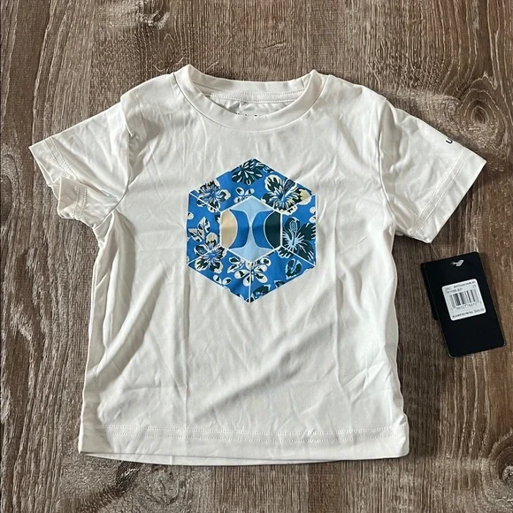 Hurley Short Sleeve Rash Guard and Shorts Swim Set size 2T - Picture 3 of 11